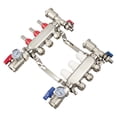 thumbnail image 2 of INTBUYING 3-Branch Floor Heating Water Distributor PEX Radiant Floor Heating Manifold Set Stainless Steel, 2 of 9