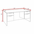 thumbnail image 3 of Regency Legacy 60 x 30 in. Office Desk with Double Pedestal Drawer Unit- Ash Grey, 3 of 8