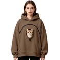 thumbnail image 2 of AURORADY Pet Pouch Hoodie Cat Hoodie with Pouch Pull Pocket for Dogs & Snack Hoodies, Kangaroo Sweatshirt with Dog Pouch Side Zip Pocket Sweatshirt Front Dog & Cat Carrier Sweatshirts, 2 of 9