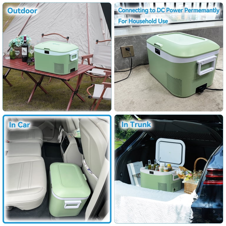 B BINGI Portable Car Refrigerator Cooler 13.5 Quart 12V/24V DC 110