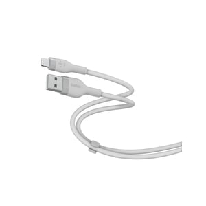 Belkin BoostCharge Flex Silicone Lightning Cable 5ft, Silver