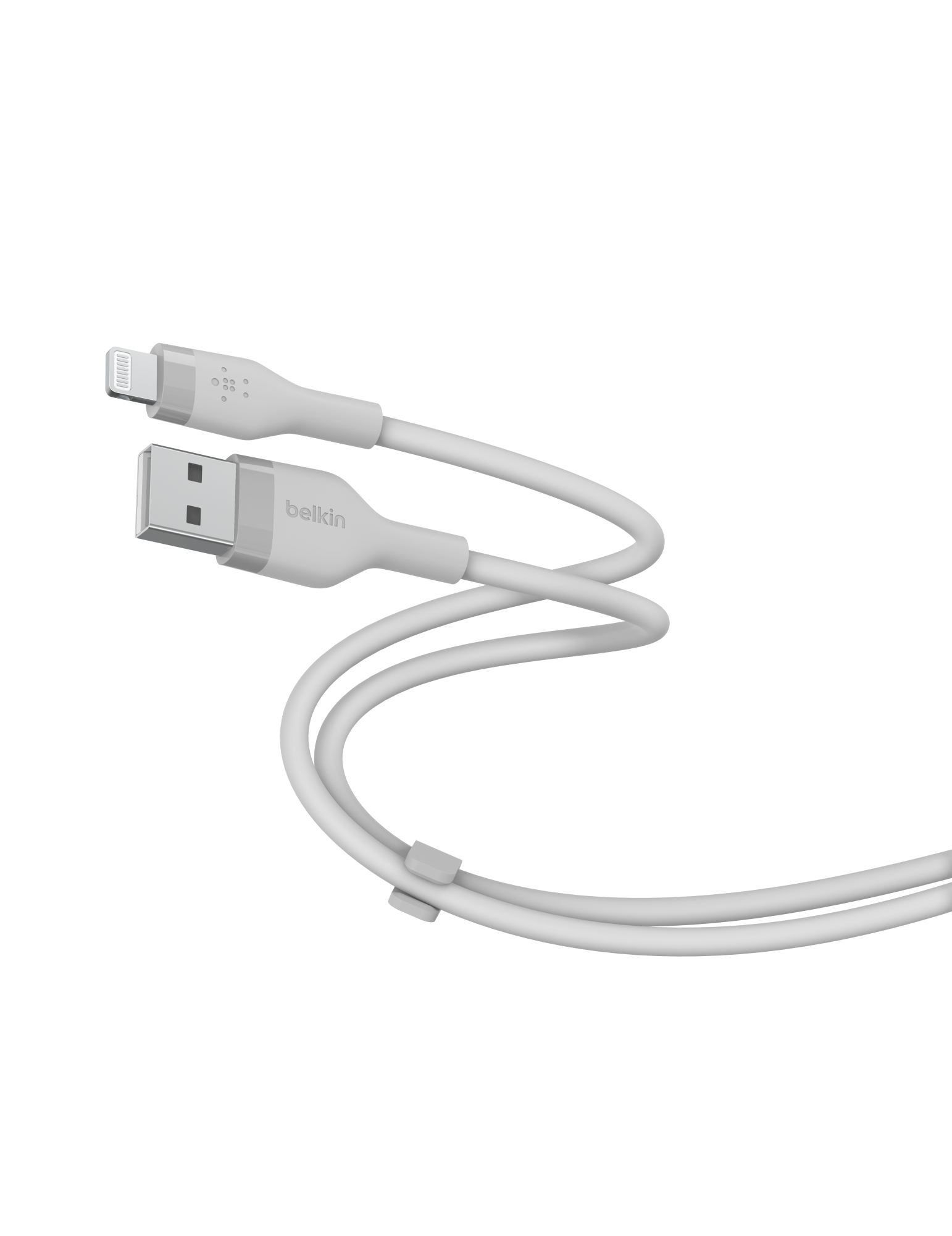 Belkin BoostCharge Flex Silicone Lightning Cable 5ft, Silver