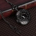 thumbnail image 2 of MasteelfCA NICERIO Pocket Watch Roman Pattern Steampunk Retro Vintage Quartz Roman Numerals Pocket Watch (Black), 2 of 8