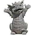 thumbnail image 3 of Meditation Dragon Garden Statue - Handmade Resin Statue - Decorative Statue For Garden, 3 of 4