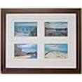 thumbnail image 3 of Post Card Frame for Four (4) 3.5" X 5.5" Post Cards Walnut Frame with White (White Trim) Matting, 3 of 4