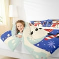 thumbnail image 4 of Manfei Happy Christmas Queen Comforter Set,Cartoon Snowman Bedding Sets,White Red Blue Bedding Comforter Set For Boys Kids,Microfiber Bedroom Decor Reversible,3-Piece, 4 of 8