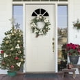 thumbnail image 2 of Northlight Decorated Cream Colored Poinsettia and Berry Artificial Christmas Wreath, 24-Inch, Unlit, 2 of 3