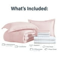 thumbnail image 3 of Swift Home 6PC Rose Blush Twin Bedding Set Comforter, Sheets, Pillowcases, Bedskirt, Shams, 3 of 5