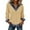 Khaki, variant on ManxiVoo Women's Denim Sweatshirt Patchwork Casual Lapel V Neck Long Sleeve Pullover for Street Style L Size Black