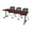 Cherry, variant on Romig Axis-Pro 48 x 24 in. T-Base Training Seminar Table- Grey, 2 Cadence Nesting Chairs