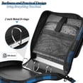 thumbnail image 5 of Haosy 3 Ring Zipper Binder with Shoulder Strap Waterproof Trapper Keeper 2 Inch D-Ring 500 Sheets Capacity, Dark Blue and Glack Gingham, 5 of 8