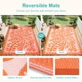 thumbnail image 5 of Wonnitar 8'x10' Outdoor Rug Waterproof, Plastic Straw Portable Rugs for Outside, Large Reversible RV Outdoor Carpet,Modern Blue Purple Carpets for Picnic Garden Patio, 5 of 8