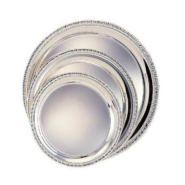 Leeber 82313 Plateau Rond Plaqué Argent 10 Po.