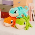 thumbnail image 3 of Cute Chameleon Plush Toy, Cartoon Stuffed Animal Doll With Green Color And Soft Texture, For As Birthday Gift, Home Decor As Ornament, 3 of 7