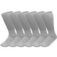 thumbnail image 3 of Falari Diabetic Crew Socks Physicians Approved Socks for Men Women Legs Blood Circulatory Problems Diabetes Edema Neuropathy 10-13 Grey 6-Pack, 3 of 6