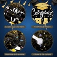 thumbnail image 4 of Gold Grad Cap Graduation Banner Colorful Stars Grad Backdrop Confetti Design Black Background Academic Background for Graduation Party College Graduation Grad Photo Shoot, 4 of 5