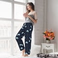 thumbnail image 5 of Salouo Night Forest Wolf Print Women's Pajama Pants Casual Loose Sweatpants PJs Flowy Pants Drawstring Palazzo for Women Wide Leg Pants Lounge Pajama -Small, 5 of 8