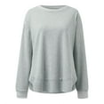 thumbnail image 6 of Women Sweatshirts Long Sleeve Sweatshirt Womens Pullovers Grey Sweatshirts for Women Winter Clothes Workout Wear, 6 of 9