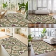 thumbnail image 5 of Colorful Flower 5x8ft Non Slip Area Rug William Morris Abstract Boho Plant Floral Green Herbs Washable&nbsp;Soft Area Rugs for Living Room, Indoor&nbsp;Circle Carpet for Bedroom Dining Room Kitchen, 5 of 9
