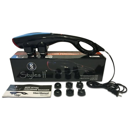 - Styles II Infrared Percussion Body Massager - Great At-Home Spa Machine for Neck, Back, Shoulder, Waist, Feet - Suitable for All, Plus 3 Set of Massage Head Attachments