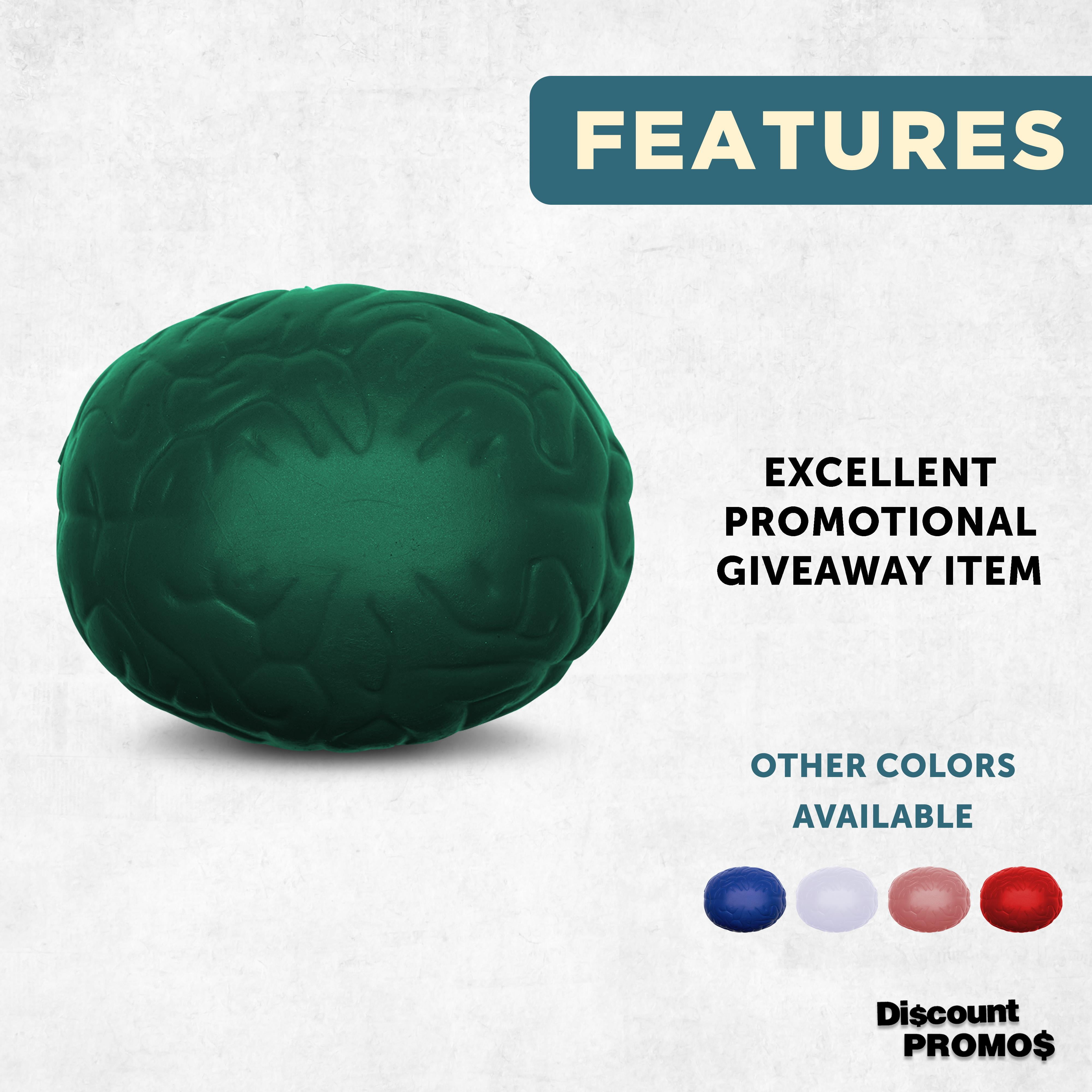 Brain Stress Balls Set of 10, Bulk Pack - Anxiety Stress Relief, Perfect for Your Desk, Office or Home - Green