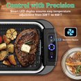 thumbnail image 5 of Techwood 1500W Smokeless Indoor Grill – 2?in?1 Nonstick Grill & Griddle Plates, 6?Level Temperature Control, Tempered Glass Lid, Portable Korean BBQ, 5 of 5