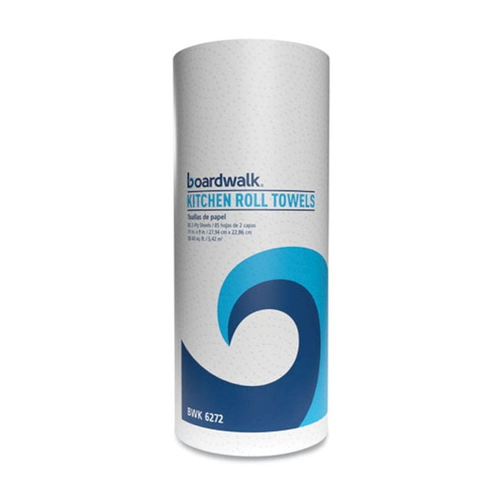 Boardwalk 6272 Paper Towel Rolls- Perforated- 2-Ply- White- 85 Sheets/Roll- 30/Carton