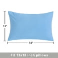 thumbnail image 2 of Organictune 2 Pack Microfiber Toddler Pillowcases with Zipper( Pillow not included ), Soft and Breathable Small Pillow Covers for Travel, Sky blue, 13"×18", 2 of 5