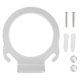 thumbnail image 1 of Estante para secador de pelo, espacio de aluminio, organizador de soplador sin agujeros, accesorio de hardware ligero (organizador de soplador de plata esmerilada 9481SS), 1 of 8
