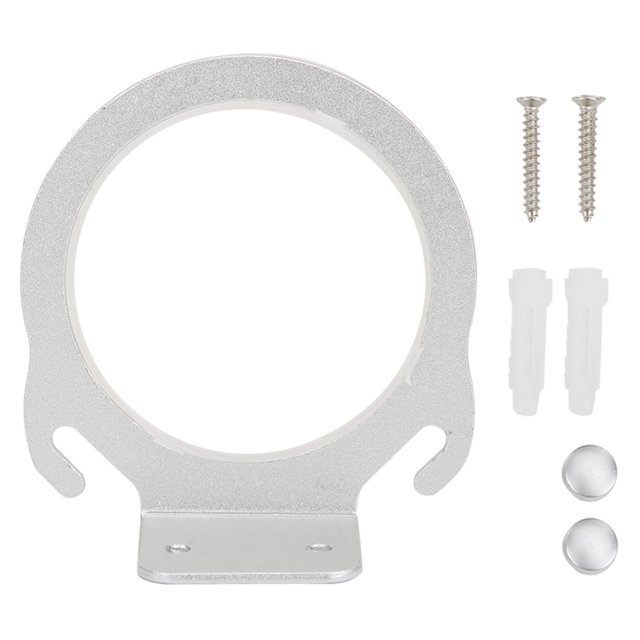 Estante para secador de pelo, espacio de aluminio, organizador de soplador sin agujeros, accesorio de hardware ligero (organizador de soplador de plata esmerilada 9481SS)