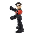 thumbnail image 4 of Replacement Part for Collectible Fisher-Price Imaginext Inspired by DC Superfriends Hero Villain Playset GNY62 - Replacement Poseable Nightwing Figure Dressed in Black and Red, 4 of 6