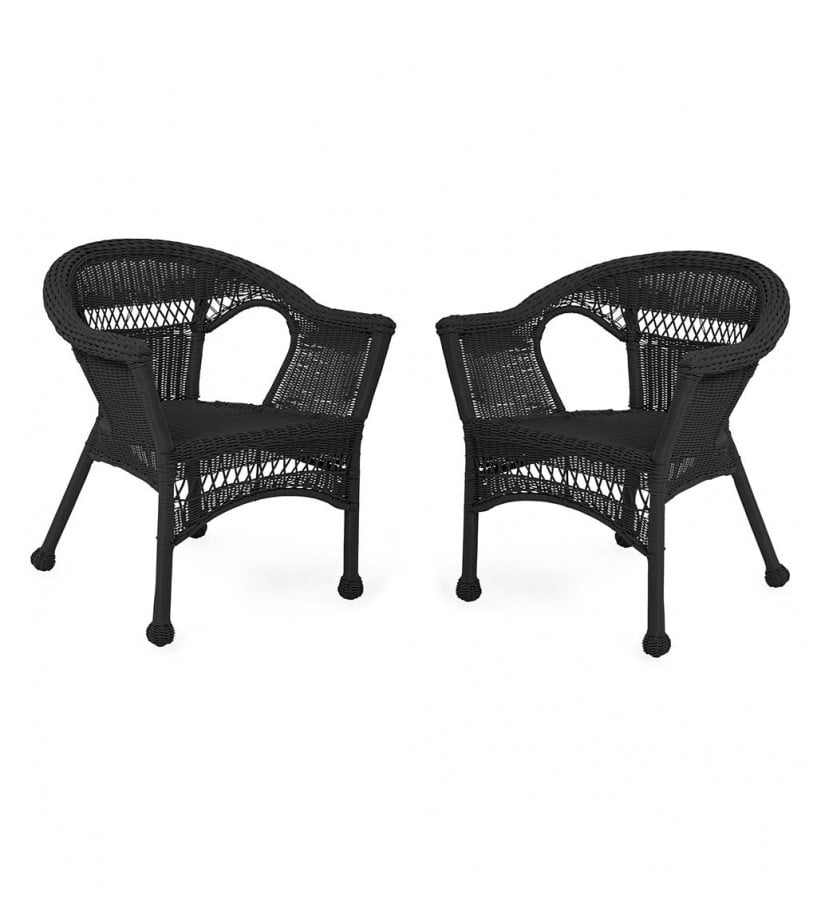 Plow & Hearth Easy Care Resin Wicker Chairs, Set of 2