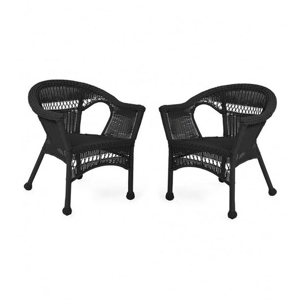 Plow & Hearth Easy Care Resin Wicker Chairs, Set of 2