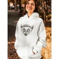 thumbnail image 2 of Hand Drawing Lemur Hoodie Women -Image by Shutterstock, Female Large, 2 of 4