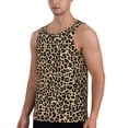 thumbnail image 2 of Easygdp Leopard Print-1 Men's Tank Top, Sleeveless Muscle T Shirts, Breathable, Quick-Dry, Loose for Gym, Running, Fitness - Medium, 2 of 9