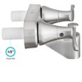 thumbnail image 4 of Dura Faucet Robinet DF-SA110LH-SN Utilisé pour Baignoire; Poignée Designer à 2 Leviers; Nickel Satin Brossé/plastique; Application à 2 Trous; Valve à Cartouche Sans Lave-Glace, 4 of 5