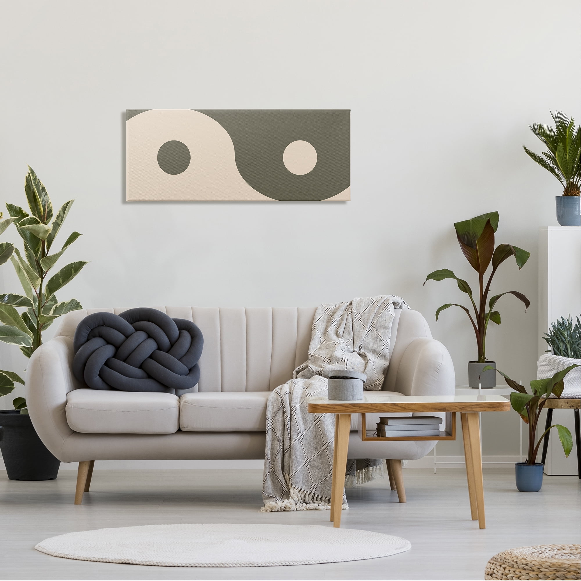 Stupell Industries Harmony Yin Yang Spiritual Symbol Minimal Design Graphic Art Gallery Wrapped Canvas Print Wall Art, Design by Daphne Polselli