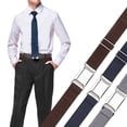 thumbnail image 3 of serony 1 Ensemble Design Simple Ceinture Élastique pour Enfants Garçons Boucle Réglable Ceinture Extensible Réutilisable Lavable Jeans Accessoires Vêtements Noir+café+gris, 3 of 9
