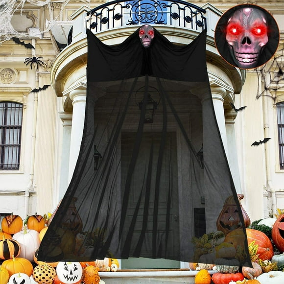 Bearachild Halloween Horror colgante fantasma Control de voz sonido brillante Horror fantasma máscara colgante fantasma decoración fiesta casa embrujada Kits de decoración para fiestas Bearachild HA007303-00
