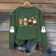 thumbnail image 6 of VKOYWKM Women's Halloween Graphic Sweatshirt Ghost Graphic Sweatshirts Crew Neck Pullover Long Sleeve Fall Party Tops Halloween Sweatshirts, 6 of 9