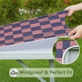 thumbnail image 6 of Red White and Blue Star Striped Pattern Square Fitted Tablecloth with Elastic Edge,Square Table Cover,Washable Elastic Table Cover for Home Kitchen Party Decor 34"x34", 6 of 6