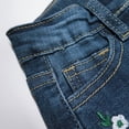 thumbnail image 4 of KIDSCOOL SPACE Little Girls Jeans,Elastic Band Inside Embroidered Ripped Stretchy Soft Denim Slim Pants,4-5 Years, 4 of 6