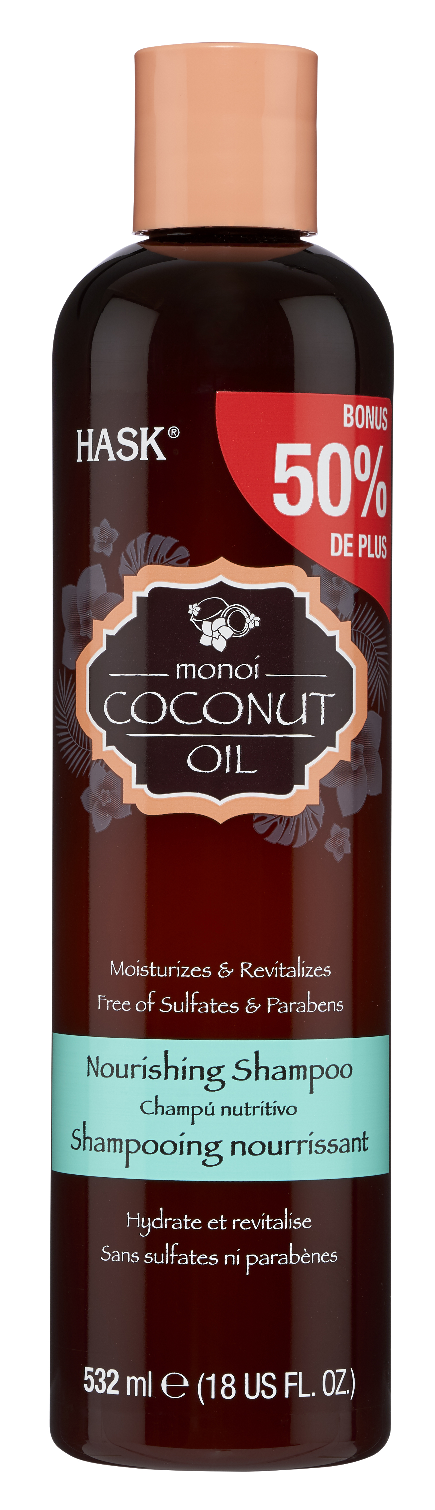 HASK Nourishing Shampoo SulfateFree Monoi Coconut, 18 fl oz Walmart