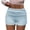 Light Blue #1, variant on Women's Fold Over Micro Short Going Out Low Rise Booty Cheeky Shorts 2026 Black M
