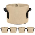 thumbnail image 7 of Uxcell 5 Pack Plant Grow Bags 1 Gallon Grow Bags 300G Thickened Fabric Pots with Handles Plant Garden Grow Pots Khaki, 7 of 7
