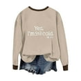 thumbnail image 4 of Women's Plus Size Fashionable Graphic Sweatshirts with Crewneck Long Sleeve Printed Loose Fit, 4 of 6