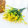 thumbnail image 3 of QuanTara Artificial Outdoor Flower Bundles, 12.6in Fake Green Shrubs with 7 Stems, Waterproof ABS Plastic Flowers for Garden, Porch, Patio, Indoor & Outdoor Decor, 3 of 3