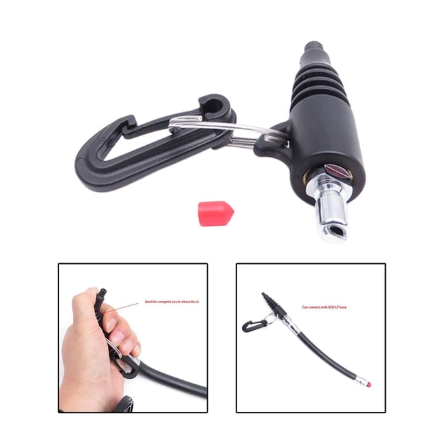 Boquilla de aire portátil para buceo, miniboquilla de aire de soplado ligera para de inflado BC BCD estándar, herramientas de limpieza de