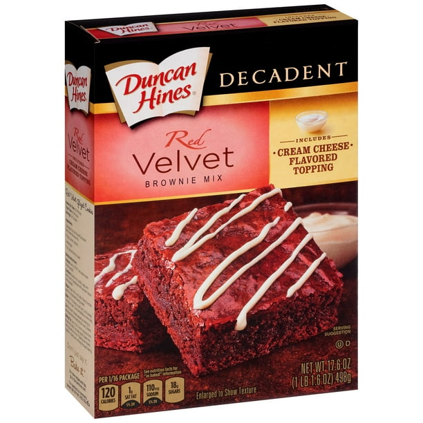 Duncan Hines Decadent Red Velvet Brownie Mix 17.6 oz. Box