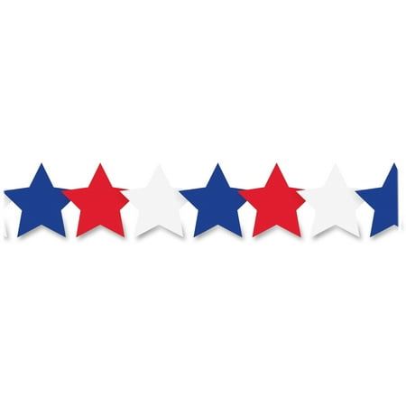 Patriotic Certificate Border - Hygloss, HYX33654, Patriotic Stars Border Strips, 12 / Pack, Assorted